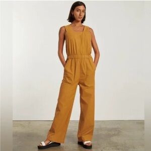 NEW! Everlane The Fatigue Apron Wide Leg Jumpsuit in Amber Mustard Size 8